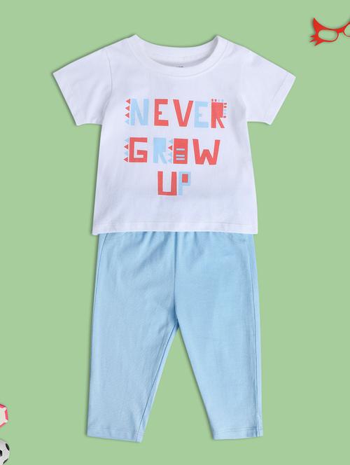 boys printed t-shirt and pajama co-ord set - 22106419 - Very Small Image - 1