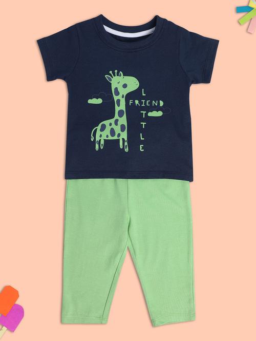 boys printed t-shirt and pajama co-ord set - 22106421 - Very Small Image - 1