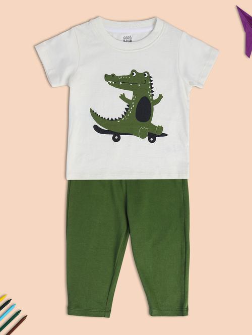 boys printed t-shirt and pajama co-ord set - 22106424 - Very Small Image - 1