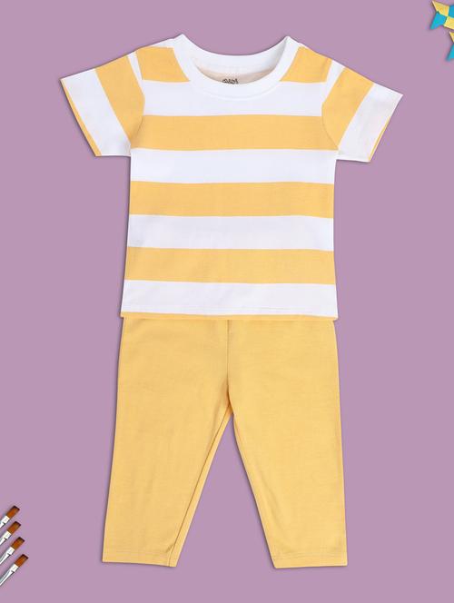boys striped t-shirt and pajama co-ord set - 22106432 - Very Small Image - 1