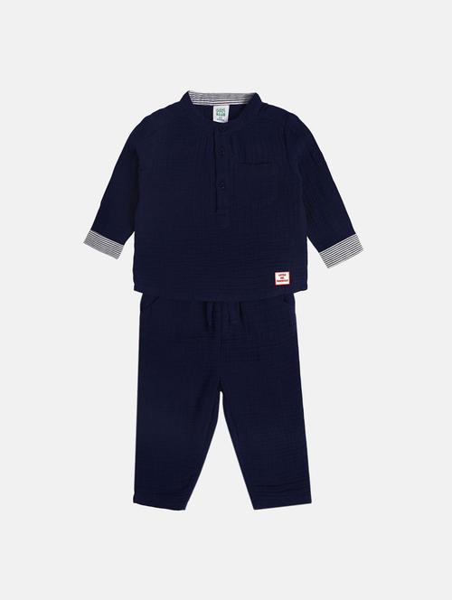 kids solid full length co-ord set - 22106454 - Very Small Image - 1