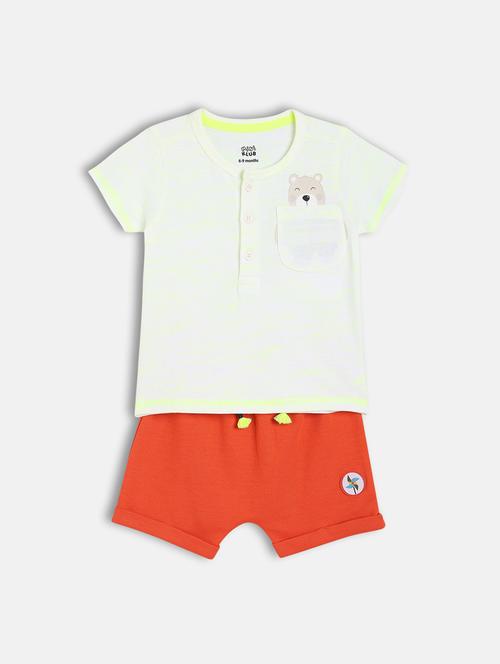 kids printed shorts & t-shirt co-ords set - 22106465 - Very Small Image - 1