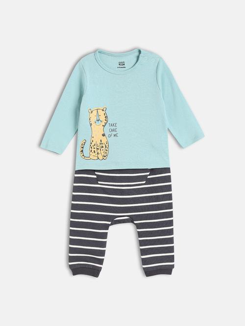 boys printed t-shirt and jogger co-ord set - 22106470 - Very Small Image - 1