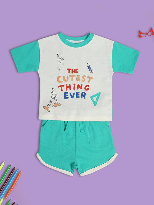 boys printed t-shirt and shorts co-ord set - 22106473 - Very Small Image - 1