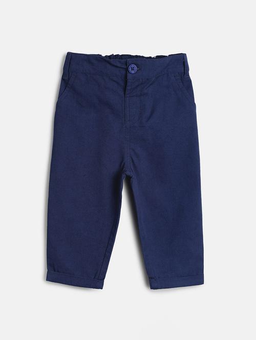boys solid mid rise trouser - 22106503 - Very Small Image - 1