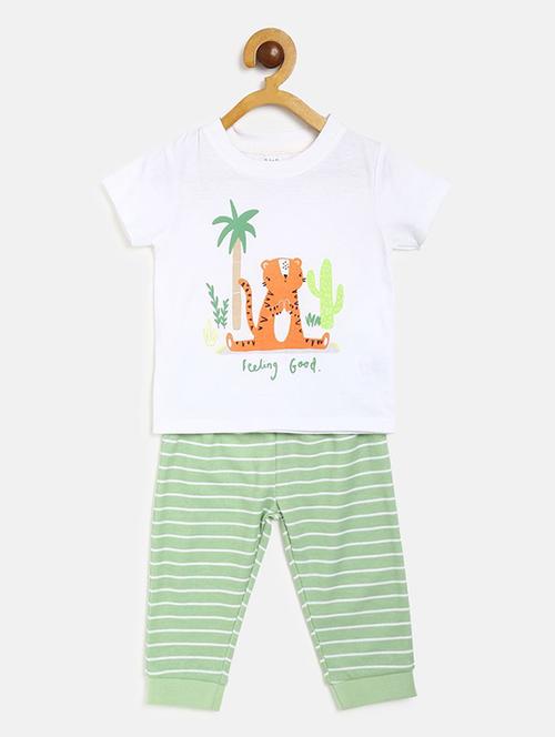 boys printed t-shirt and pajama co-ord set - 22106505 - Very Small Image - 1