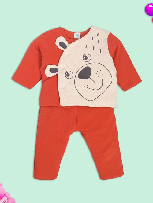 boys printed round neck full length co-ords set - 22106523 - Very Small Image - 1