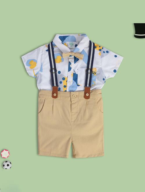 boys printed shirt and shorts co-ord set - 22106539 - Very Small Image - 1