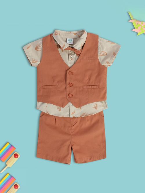 boys printed t-shirt and shorts co-ord set - 22106542 - Very Small Image - 1