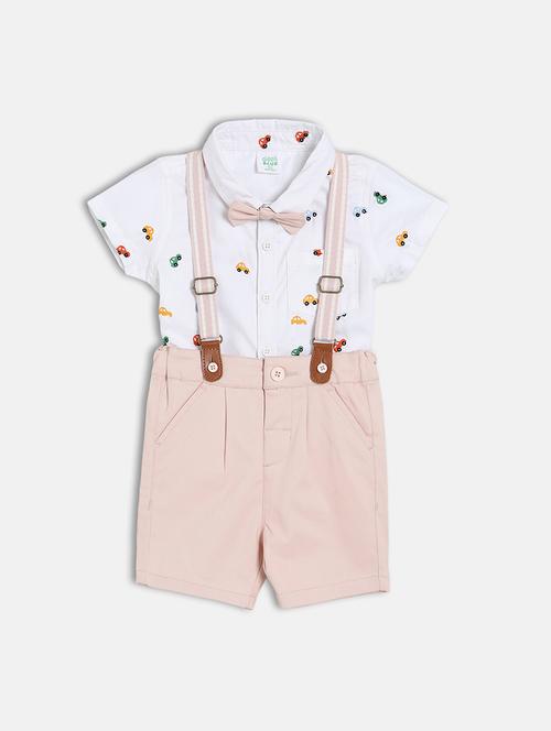 boys printed shirt and shorts co-ord set - 22106548 - Very Small Image - 1