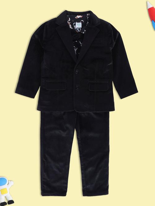 boys solid long sleeve 3 piece suit set - 22106572 - Very Small Image - 1