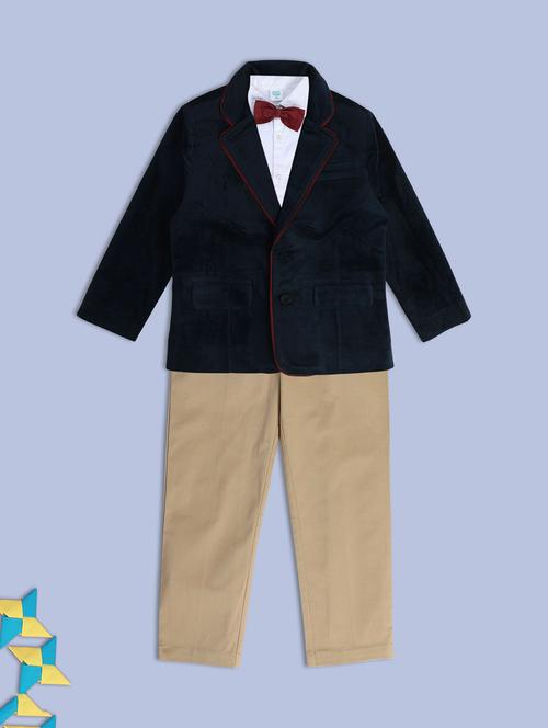 boys solid long sleeve 3 piece suit set - 22106577 - Very Small Image - 1