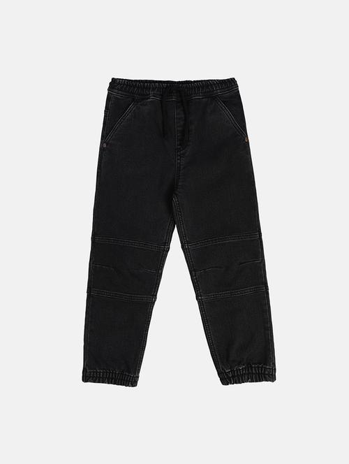 boys solid mid rise jogger - 22106621 - Very Small Image - 1