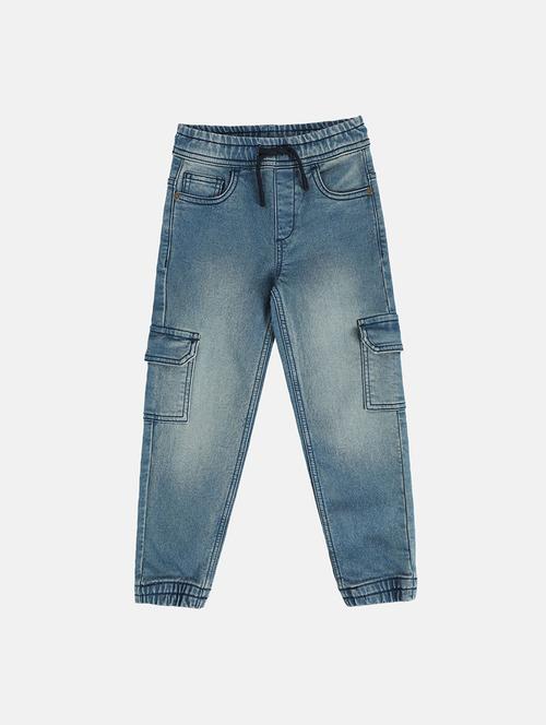 boys solid mid rise jogger - 22106622 - Very Small Image - 1