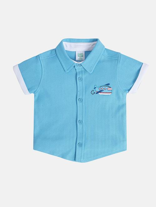 boys printed short sleeve collared shirt - 22106680 - Very Small Image - 1