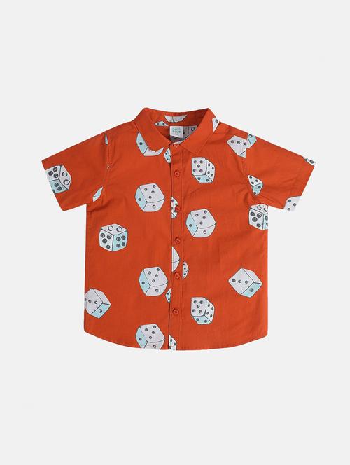 boys printed short sleeve collared shirt - 22106681 - Very Small Image - 1