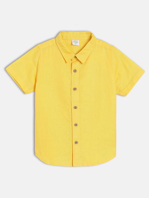 boys solid short sleeve collared shirt - 22106700 - Very Small Image - 1