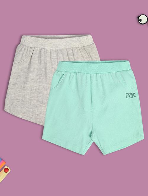 boys pack of 2 solid mid rise shorts - 22106717 - Very Small Image - 1