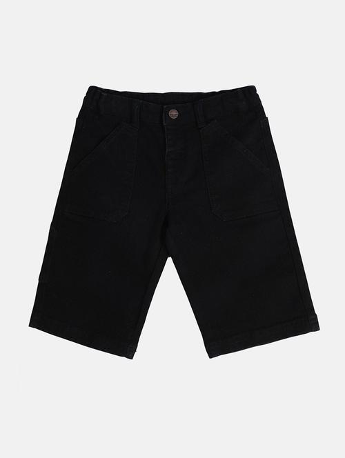 boys solid mid rise regular fit shorts - 22106720 - Very Small Image - 1