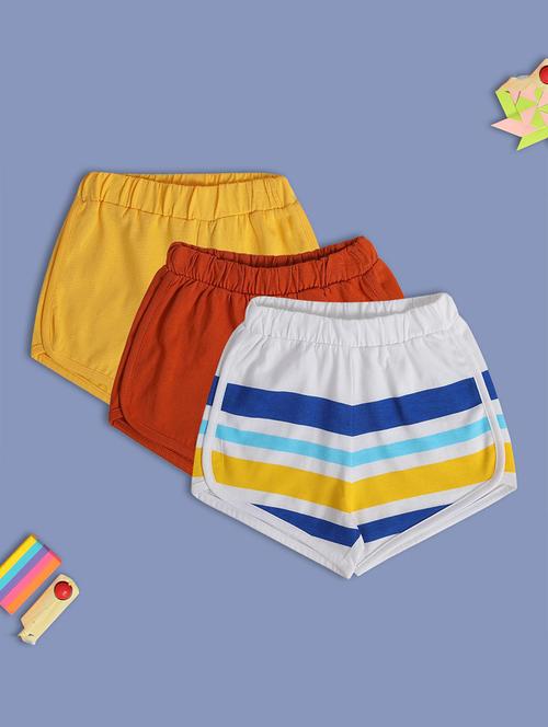 boys pack of 3 printed mid rise shorts - 22106729 - Very Small Image - 1
