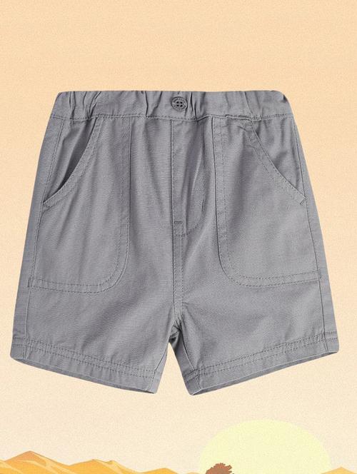 boys solid mid rise regular fit shorts - 22106738 - Very Small Image - 1