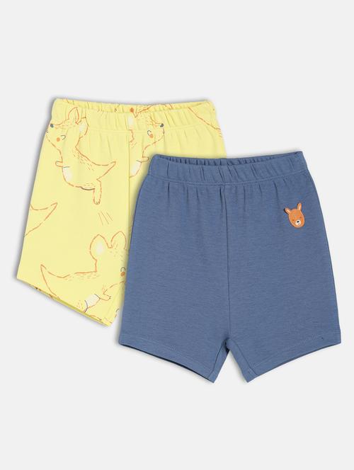 boys pack of 2 printed mid rise regular fit shorts - 22106757 - Very Small Image - 1