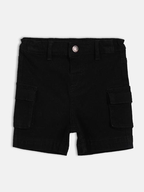 boys solid mid rise regular fit cargo shorts - 22106767 - Very Small Image - 1