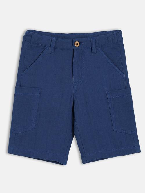 boys solid mid rise regular fit shorts - 22106769 - Very Small Image - 1