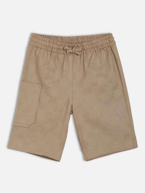 boys solid mid rise regular fit shorts - 22106770 - Very Small Image - 1