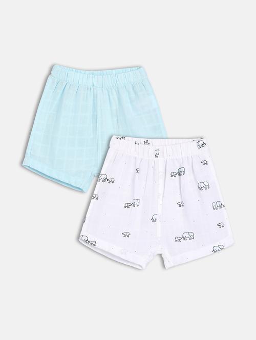 boys pack of 2 printed mid rise shorts - 22106772 - Very Small Image - 1