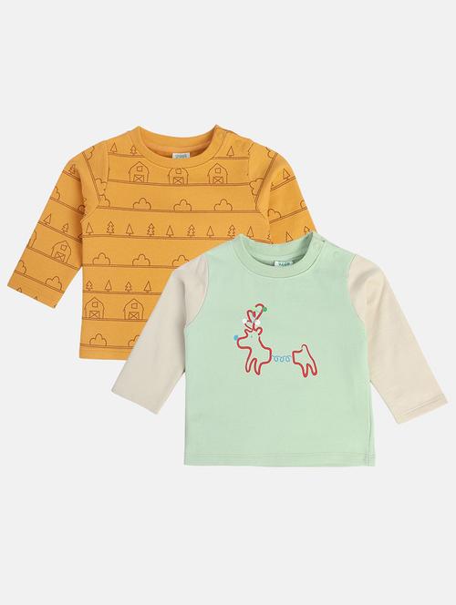 boys pack of 2 printed long sleeve t-shirt - 22106867 - Very Small Image - 1