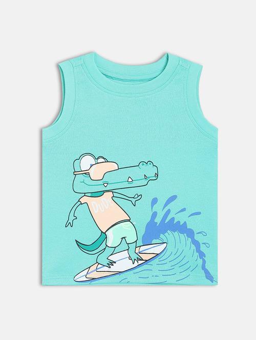 boys printed sleeveless t-shirt - 22106875 - Very Small Image - 1