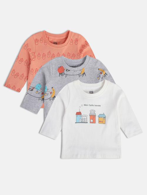 boys pack of 3 printed long sleeve t-shirt - 22106978 - Very Small Image - 1