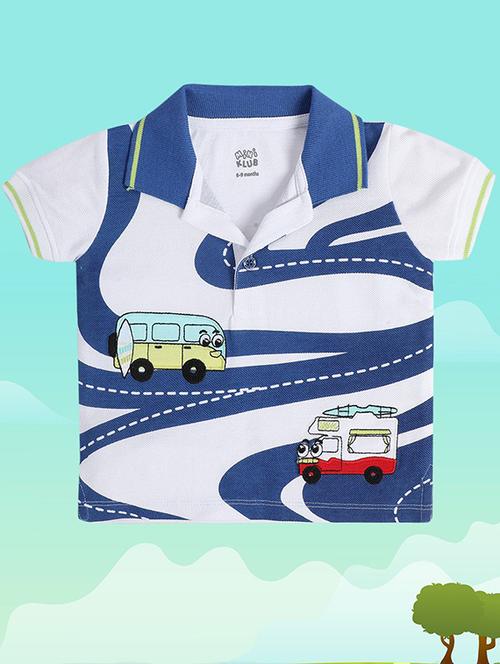 boys printed short sleeve polo t-shirt - 22107008 - Very Small Image - 1