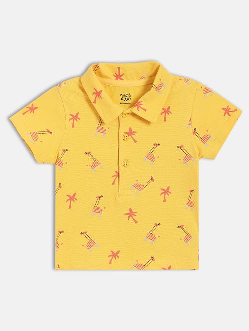 boys printed short sleeve polo t-shirt - 22107011 - Very Small Image - 1