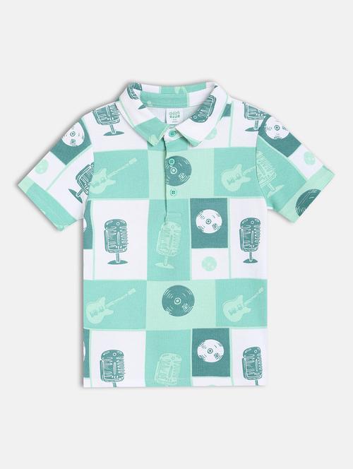 boys printed short sleeve polo t-shirt - 22107018 - Very Small Image - 1