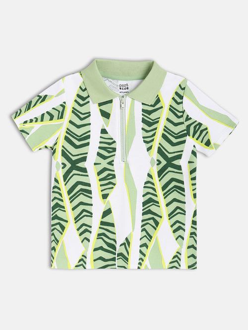 boys printed short sleeve polo t-shirt - 22107020 - Very Small Image - 1
