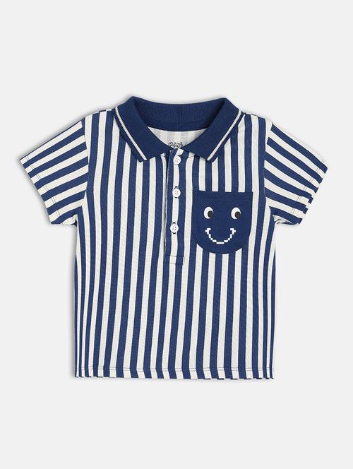 boys striped short sleeve polo t-shirt - 22107024 - Very Small Image - 1
