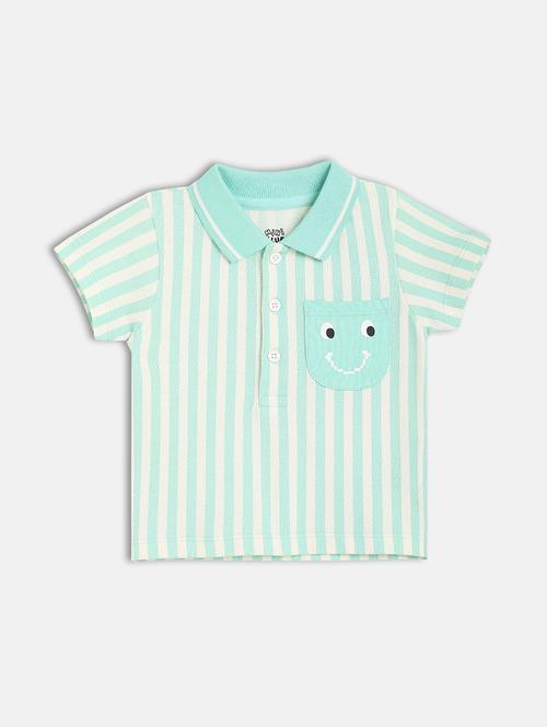 boys striped short sleeve polo t-shirt - 22107027 - Very Small Image - 1