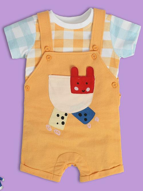 boys printed t-shirt and dungree set - 22107039 - Very Small Image - 1