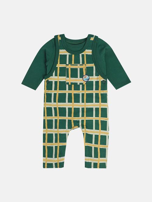 kids printed t-shirt with dungree set - 22107042 - Very Small Image - 1