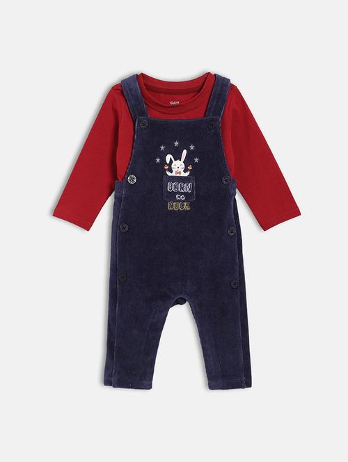 kids printed t-shirt with dungree set - 22107049 - Very Small Image - 1