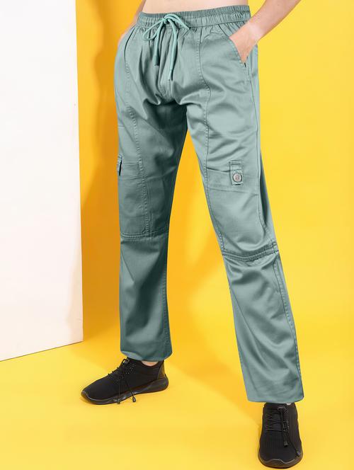 men solid mid rise regular fit cargo - 22107384 - Very Small Image - 1