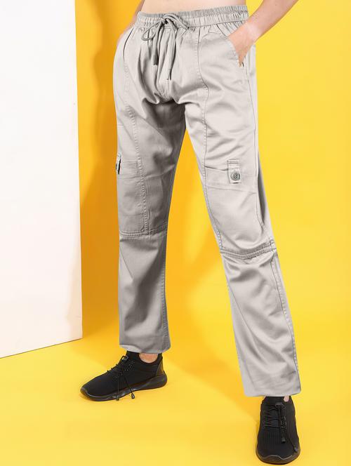 men solid mid rise regular fit cargo - 22107386 - Very Small Image - 1