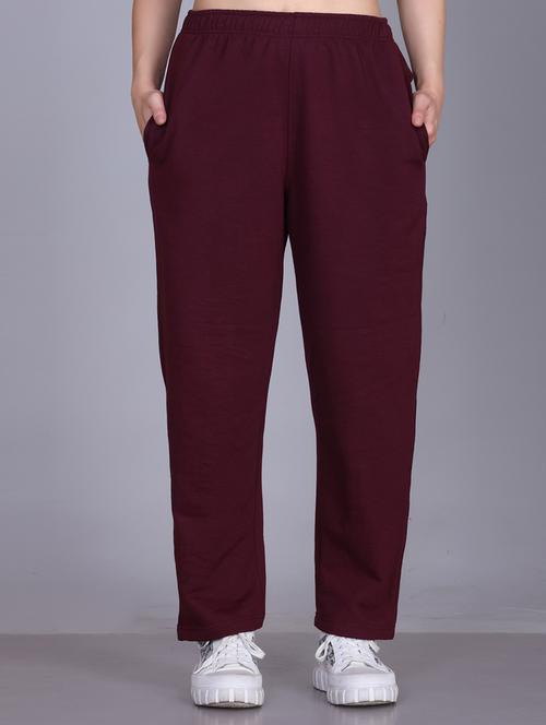 women solid mid rise regular fit track pant - 22107413 - Very Small Image - 1