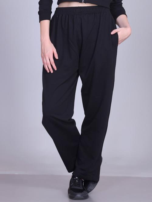 women solid mid rise regular fit track pant - 22107418 - Very Small Image - 1