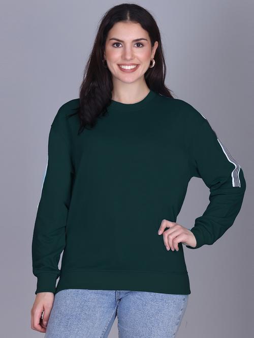 black fleece plain sweatshirt - 22107434 - Very Small Image - 1