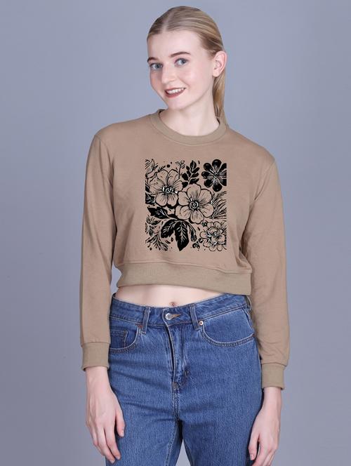 women long sleeve cropped sweatshirt - 22107482 - Very Small Image - 1