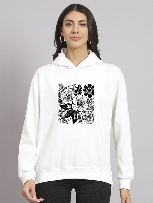 women printed long sleeve hooded sweatshirt - 22107505 - Very Small Image - 1