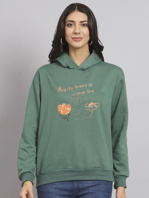 women printed long sleeve hooded sweatshirt - 22107508 - Very Small Image - 1